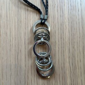 Silver and Black Necklace